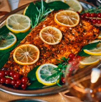 Cranberry & Orange "Air-Roasted" salmon