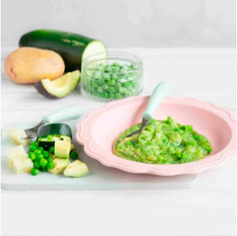 Green veggie mix with avocado